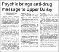 Psychic brings anti-drug message to Upper Darby