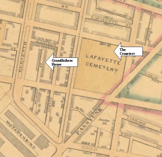 1862 Map of Lafayette Cemetery