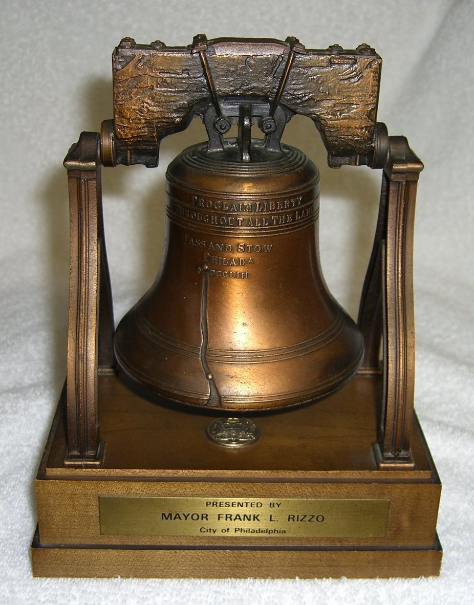 Liberty Bell presented to Valerie from Mayor Frank L. Rizzo - City of Philadelphia