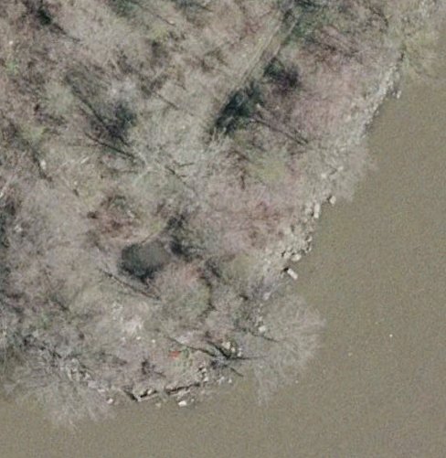 The Tombstones on the Delaware River shore